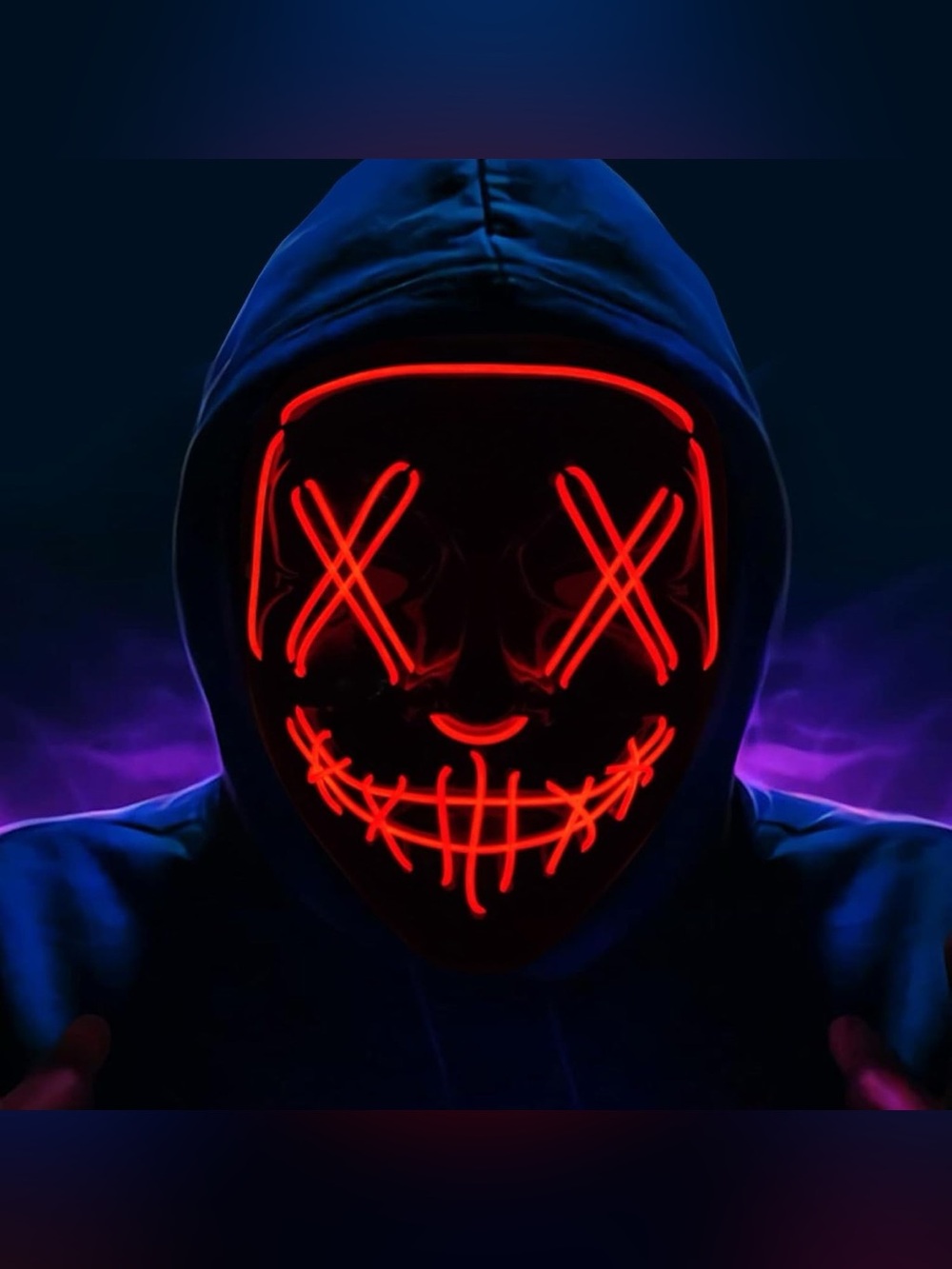 Halloween LED Light-up "Purge" Costume Mask